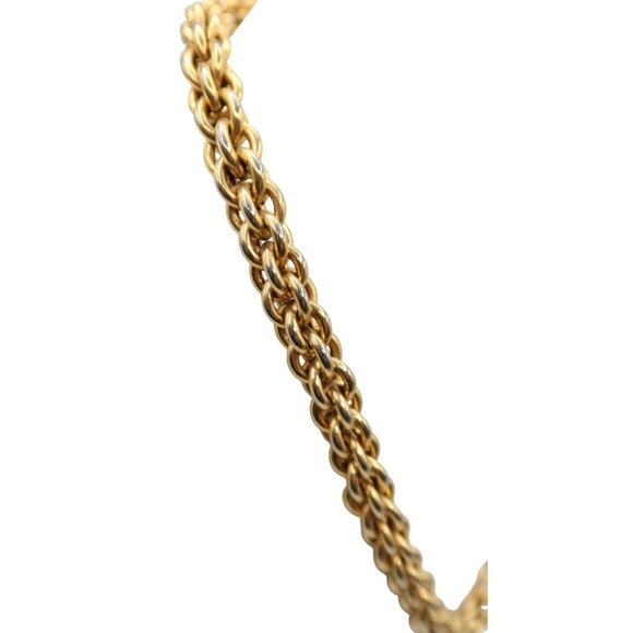 EDWIN PEARL Vintage Gold Tone Chunky Chain Necklace 23" Bold Retro - Picture 3 of 9